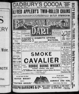 cover page of Birmingham Pictorial and Dart published on May 26, 1899