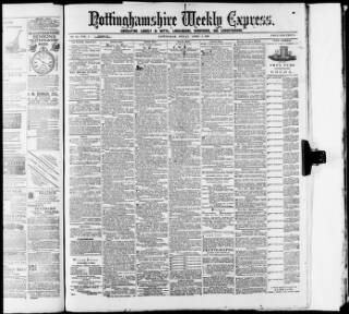 cover page of Nottinghamshire Weekly Express published on April 1, 1887