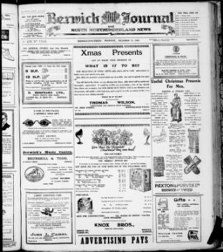 cover page of Illustrated Berwick Journal published on December 13, 1928