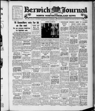 cover page of Illustrated Berwick Journal published on November 2, 1950