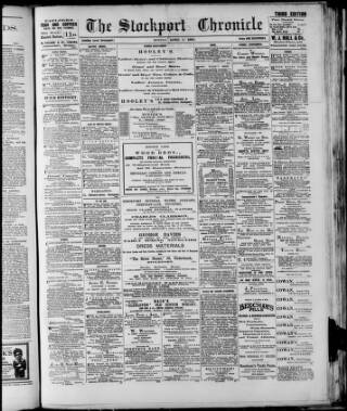 cover page of Stockport Chronicle published on April 1, 1895
