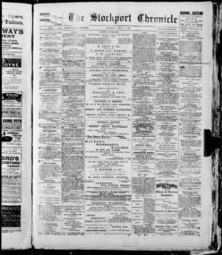 cover page of Stockport Chronicle published on April 1, 1896