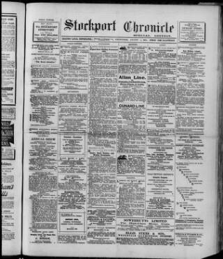 cover page of Stockport Chronicle published on August 2, 1905