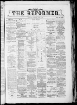 cover page of Reformer (Edinburgh) published on April 1, 1871