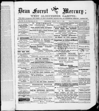 cover page of Dean Forest Mercury published on May 17, 1889