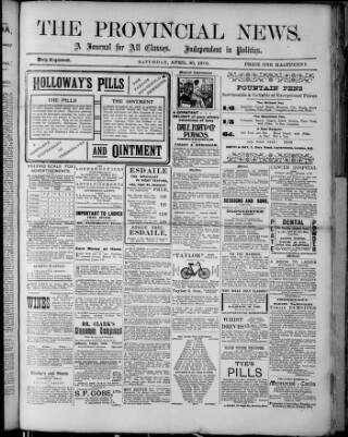 cover page of Provincial News (Lydney) published on April 30, 1910