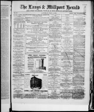 cover page of Largs & Millport Herald published on May 3, 1884