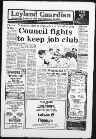 cover page of Leyland Guardian published on November 2, 1989