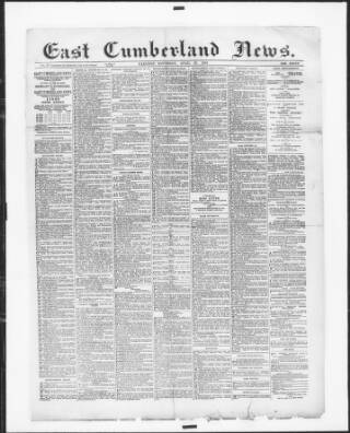 cover page of East Cumberland News published on April 27, 1901