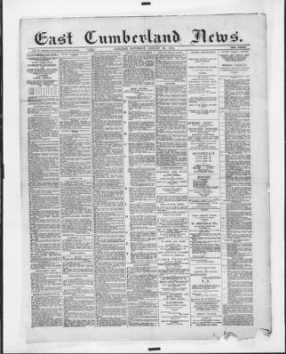 cover page of East Cumberland News published on August 24, 1901