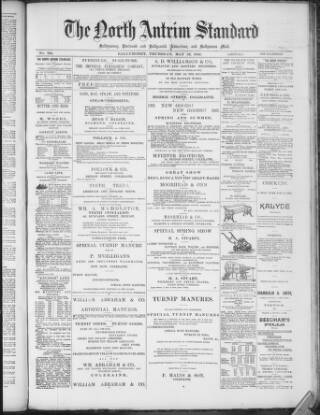 cover page of North Antrim Standard published on May 22, 1902