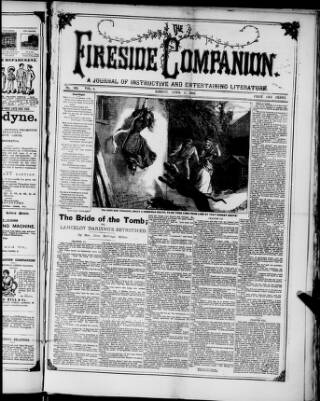 cover page of Fireside Companion published on April 1, 1882
