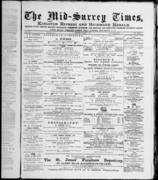 cover page of Mid-Surrey Times published on August 2, 1879