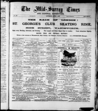 cover page of Mid-Surrey Times published on April 1, 1893