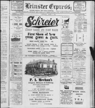 cover page of Leinster Express published on April 1, 1911