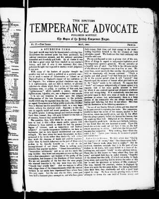 cover page of British Temperance Advocate published on May 1, 1880