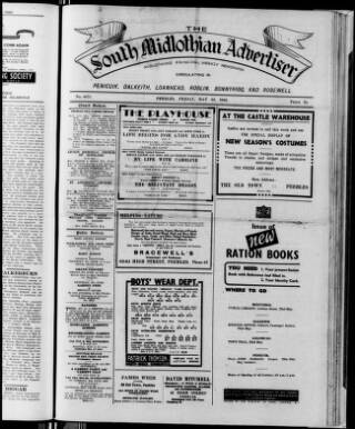 cover page of Peeblesshire Monthly Advertiser and Tweedside Journal published on May 22, 1942