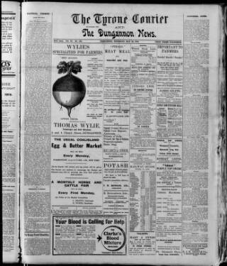cover page of Tyrone Courier published on May 22, 1919