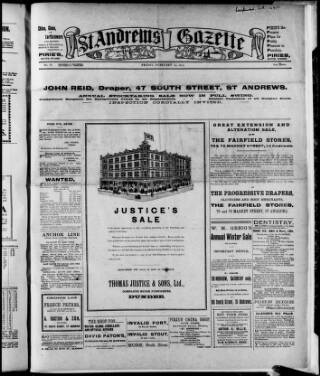 cover page of St. Andrews Gazette published on February 19, 1915