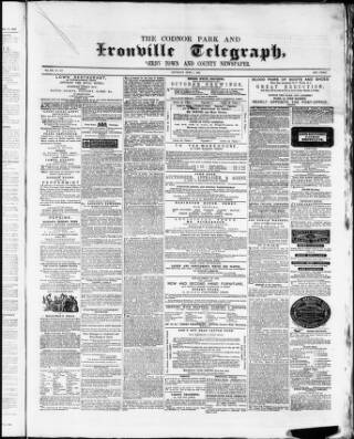 cover page of Codnor Park and Ironville Telegraph published on April 1, 1865