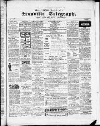 cover page of Codnor Park and Ironville Telegraph published on November 2, 1867