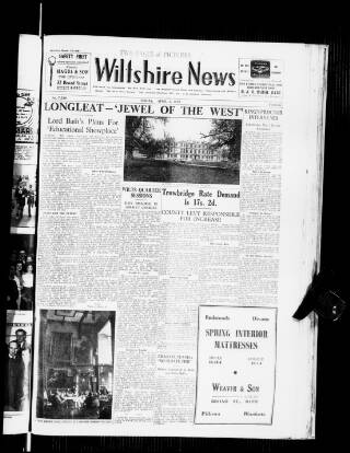 cover page of Wiltshire News published on April 1, 1949