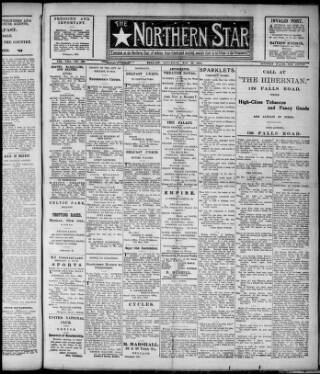 cover page of Northern Star (Belfast) published on May 23, 1908