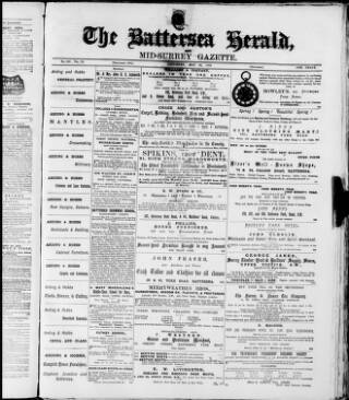cover page of Mid-Surrey Gazette published on May 22, 1886