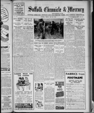 cover page of Suffolk Chronicle published on May 22, 1942
