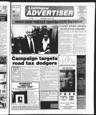 cover page of Linlithgow Advertiser published on May 22, 1996