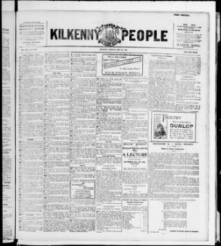 cover page of Kilkenny People published on May 22, 1915