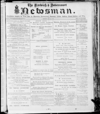 cover page of Harwich & Dovercourt Newsman published on May 22, 1880
