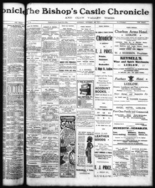 cover page of Bishop's Castle Chronicle & Clun Valley Times published on November 25, 1911