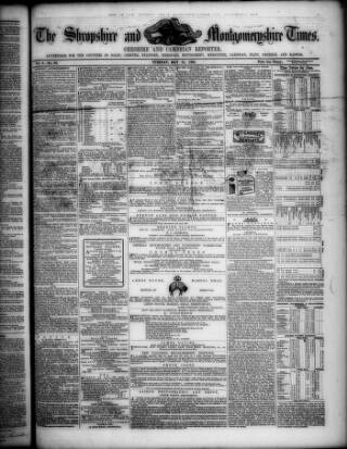 cover page of Shropshire and Montgomeryshire Times published on May 31, 1864