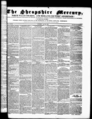 cover page of Shropshire Mercury published on May 23, 1840