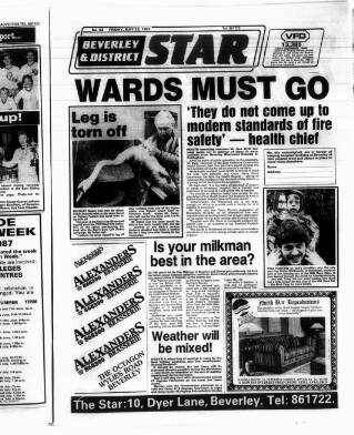 cover page of Beverley & District Star published on May 22, 1987
