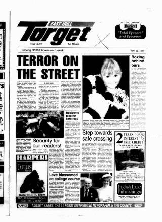cover page of East Hull Target published on May 22, 1991