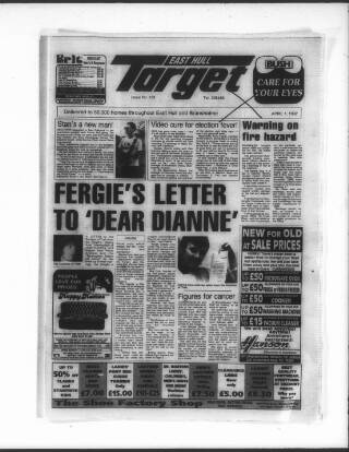 cover page of East Hull Target published on April 1, 1992