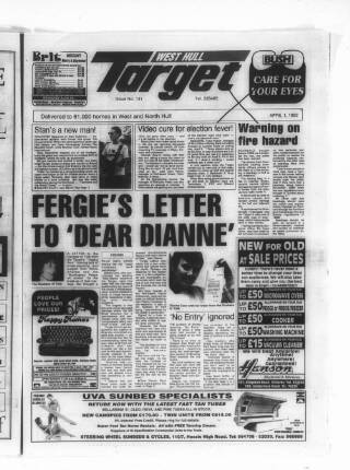 cover page of West Hull Target published on April 1, 1992