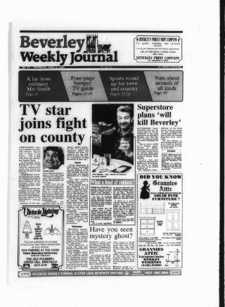 cover page of Beverley Weekly Journal published on April 6, 1989
