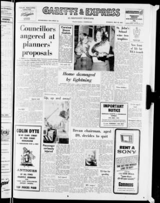 cover page of Burnham Gazette and Visitors' List & Highbridge Advertiser published on May 22, 1973