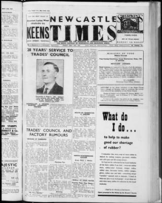cover page of Newcastle-under-Lyme Times published on May 22, 1942