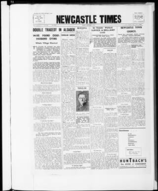 cover page of Newcastle-under-Lyme Times published on November 2, 1945