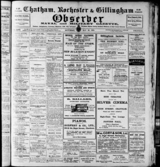 cover page of Chatham, Rochester and Brompton Observer published on May 22, 1920