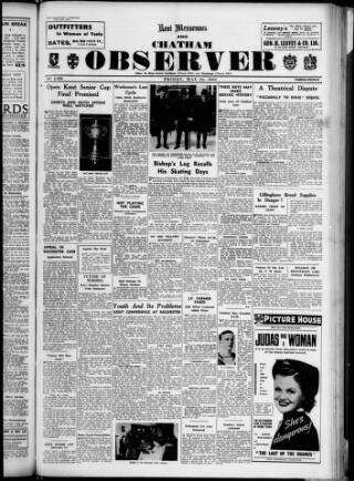 cover page of Chatham, Rochester and Brompton Observer published on May 22, 1942
