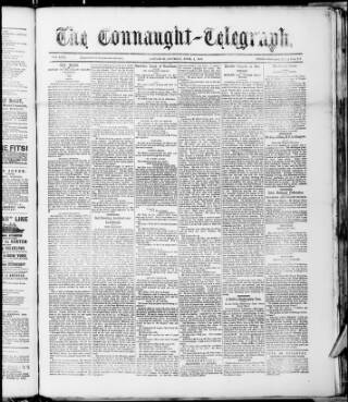cover page of Connaught Telegraph published on April 1, 1893