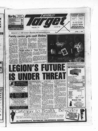 cover page of Beverley Target published on April 1, 1992