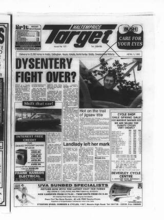 cover page of Haltemprice Target published on April 1, 1992