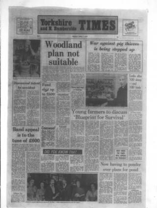 cover page of Hull & Yorkshire Times published on April 1, 1977