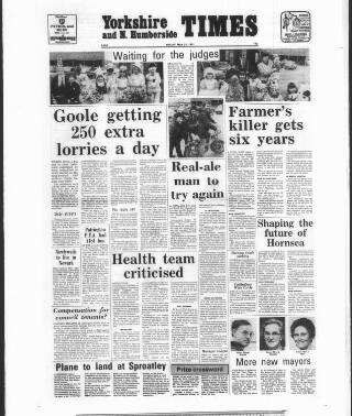 cover page of Hull & Yorkshire Times published on May 22, 1981